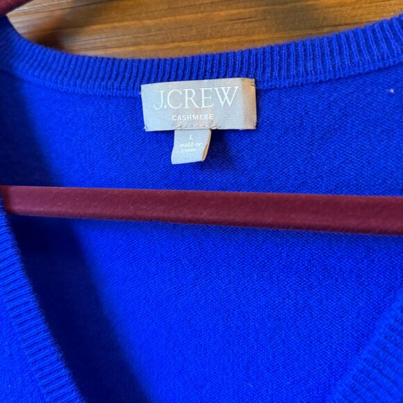 J. Crew Cobalt Blue Cashmere Sweater- Size L - like new! - Picture 5 of 5